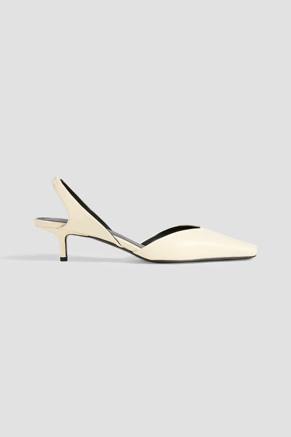 Loulou Studio Akila Leather Slingback Pumps Cream Women's
