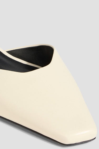 Loulou Studio Akila Leather Slingback Pumps Cream Women's