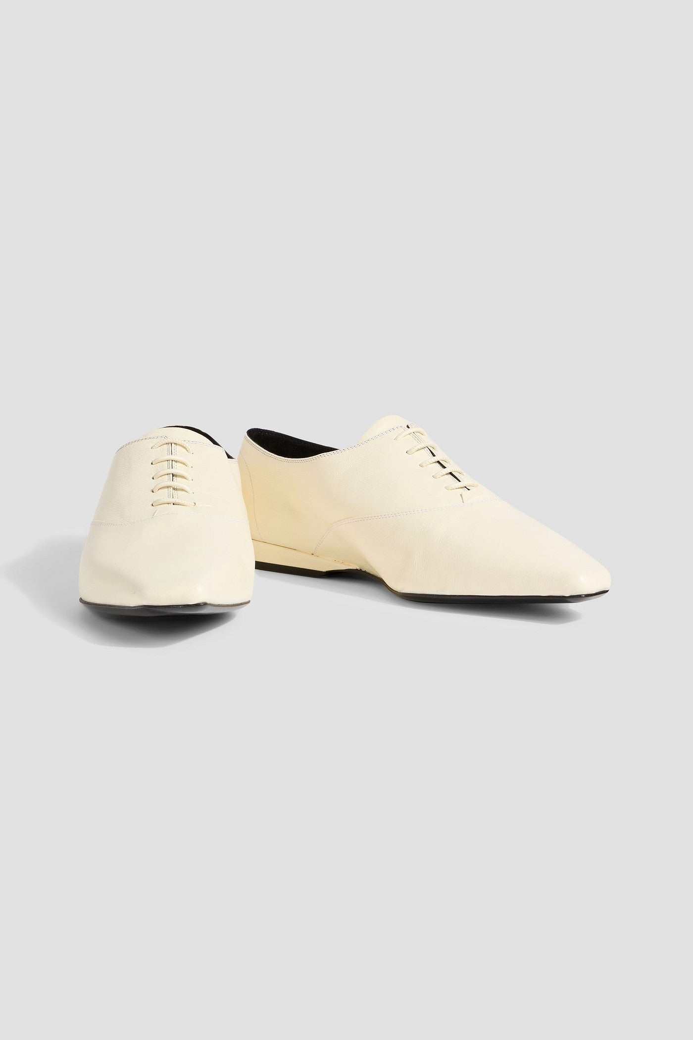 Loulou Studio Nora Leather Oxford Shoes Cream Women's
