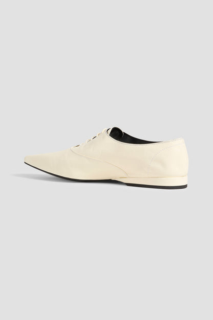 Loulou Studio Nora Leather Oxford Shoes Cream Women's