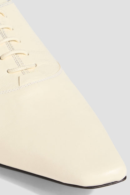 Loulou Studio Nora Leather Oxford Shoes Cream Women's