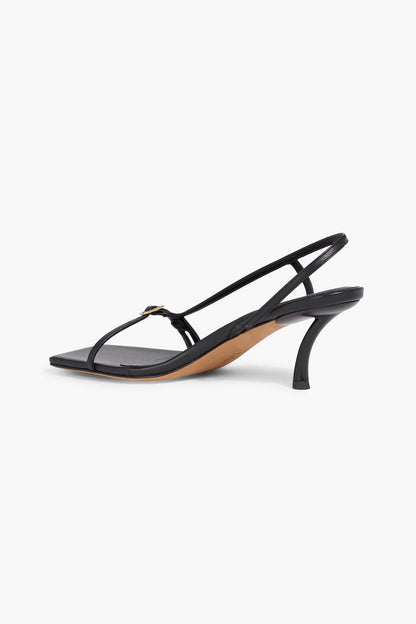 Tibi Kendrick Leather Slingback Sandals Black Women's
