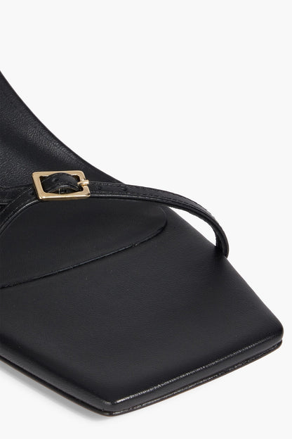 Tibi Kendrick Leather Slingback Sandals Black Women's