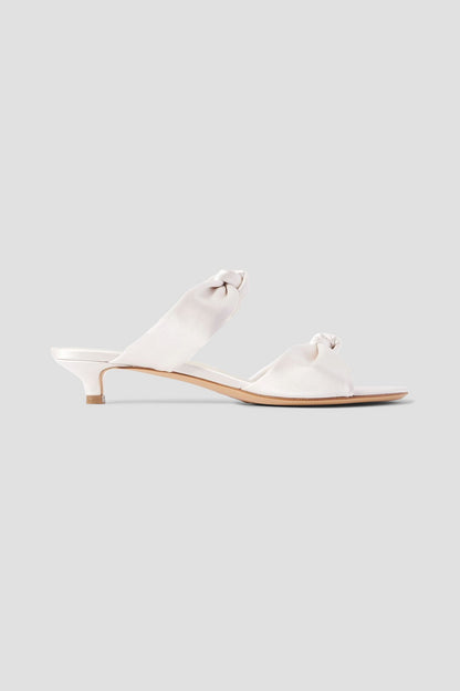 Le Monde Beryl Knot Satin Sandals Ivory Women's