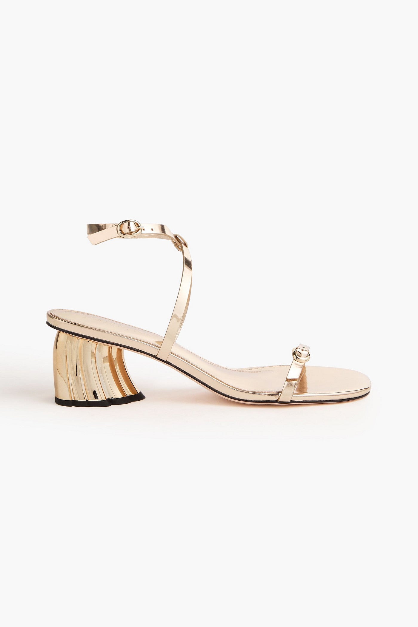 Farm Rio Mirrored-Leather Sandals Gold Women's