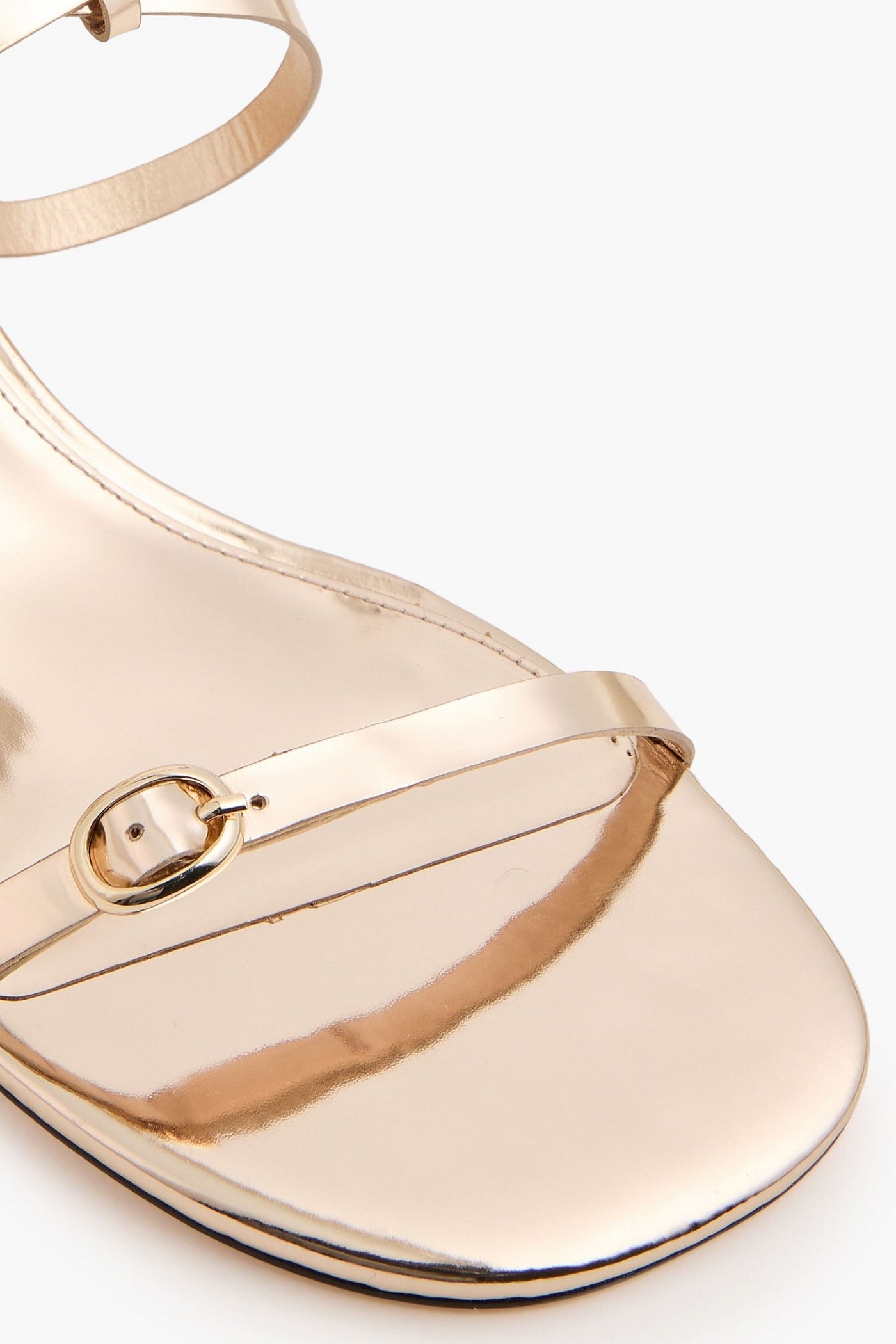 Farm Rio Mirrored-Leather Sandals Gold Women's