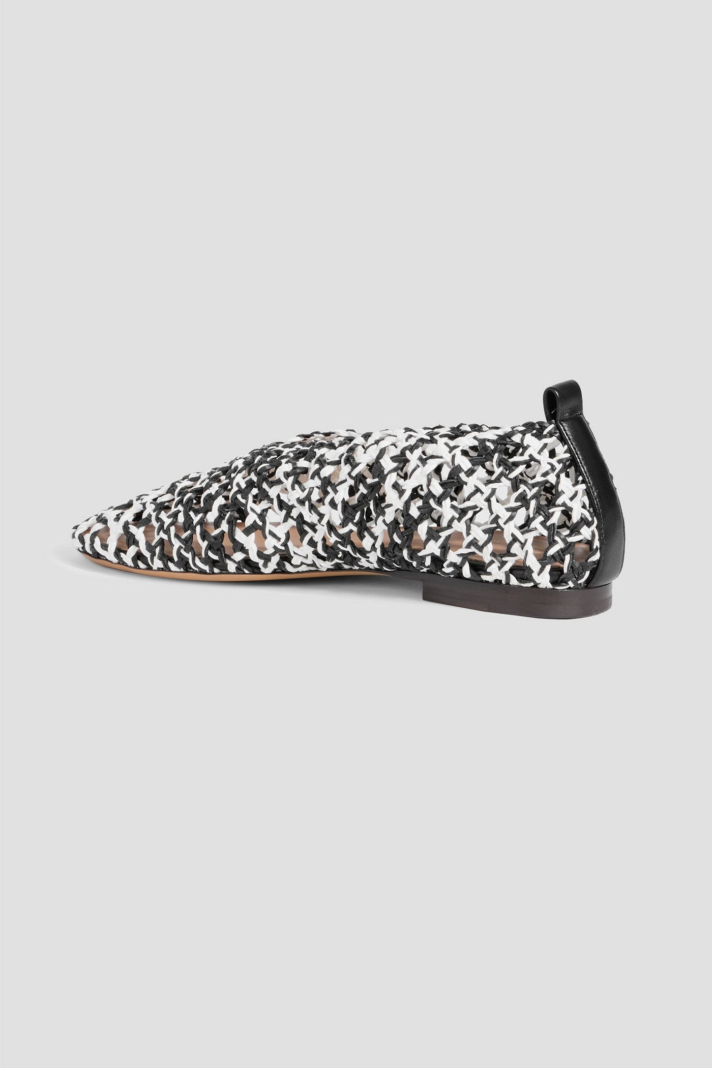 Mansur Gavriel Woven Leather Ballet Flats Black Women's
