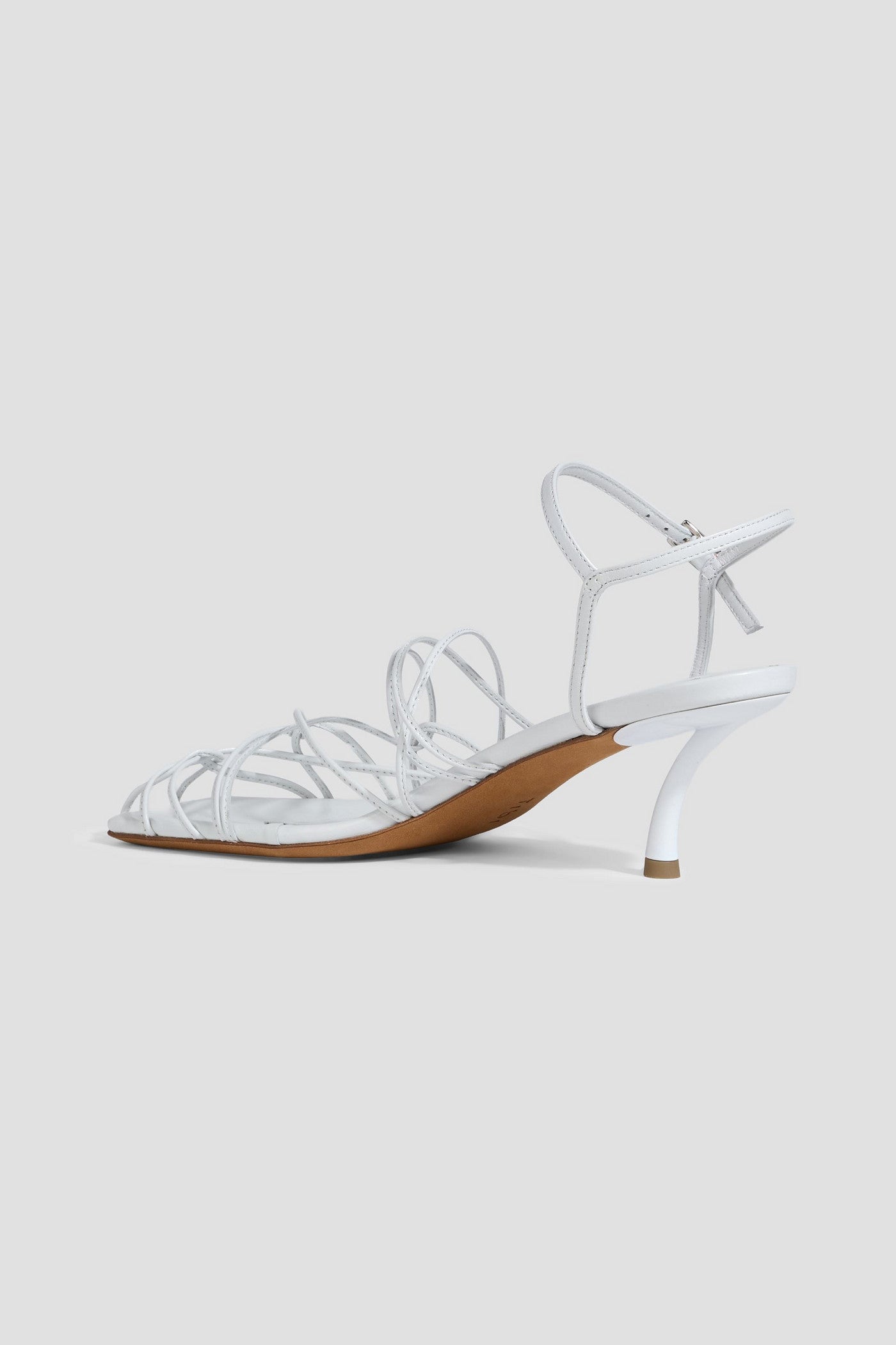 Tibi Betty Leather Sandals White Women's