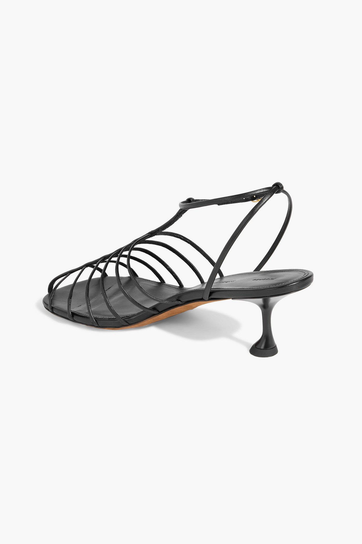 Proenza Schouler Tee Cage Leather Sandals Black Women's