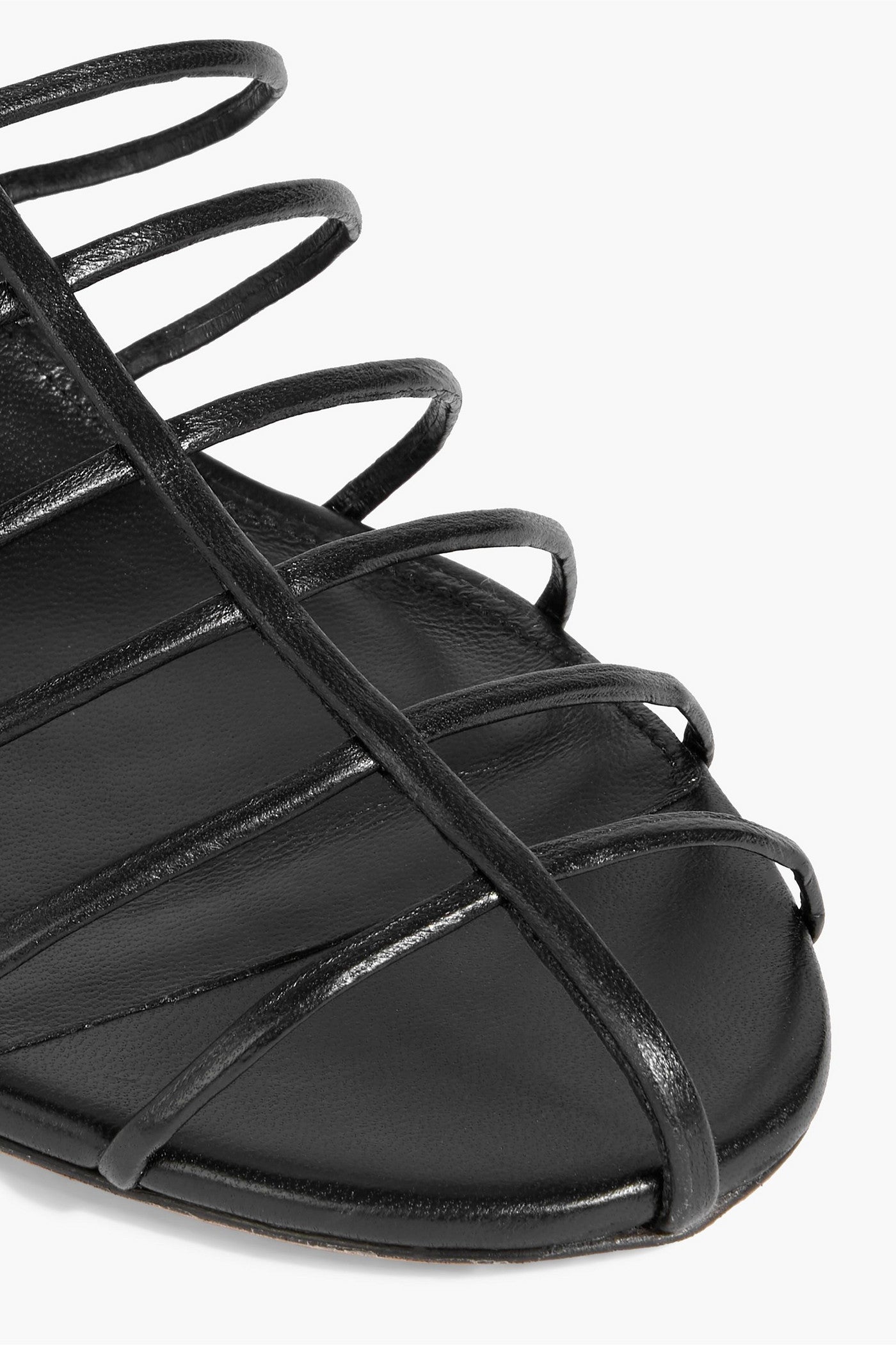 Proenza Schouler Tee Cage Leather Sandals Black Women's