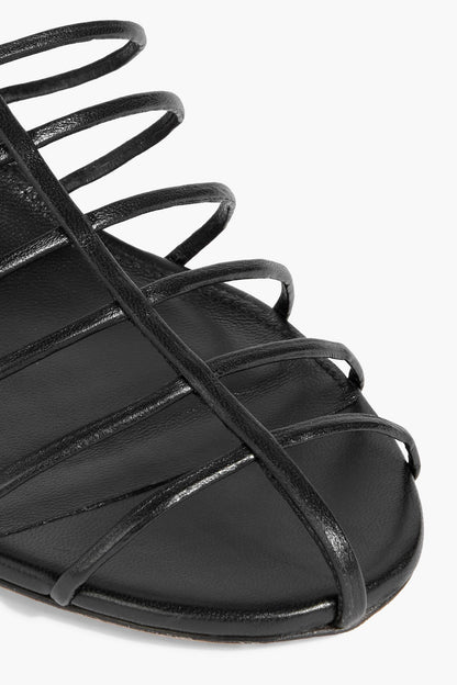 Proenza Schouler Tee Cage Leather Sandals Black Women's