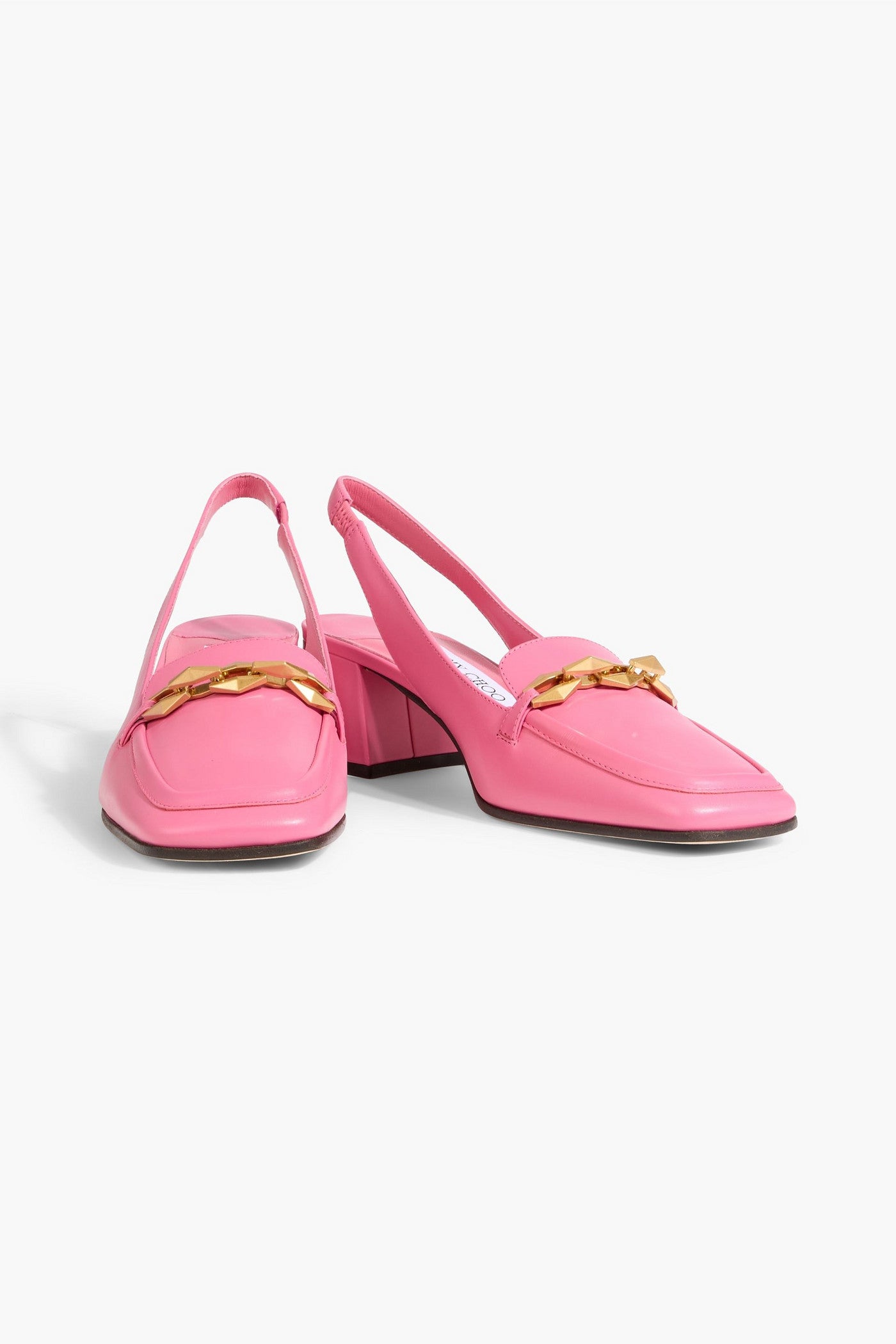 Jimmy Choo Diamond Tilda 45 Embellished Leather Slingback Pumps Pink Women's