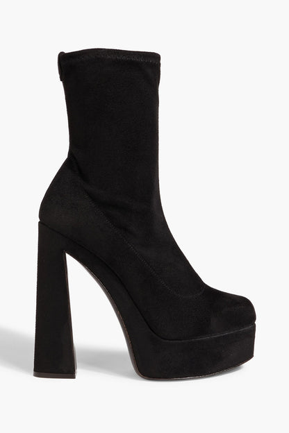 Giuseppe Zanotti Aureliee 100 Brushed Platform Ankle Boots Black Women's