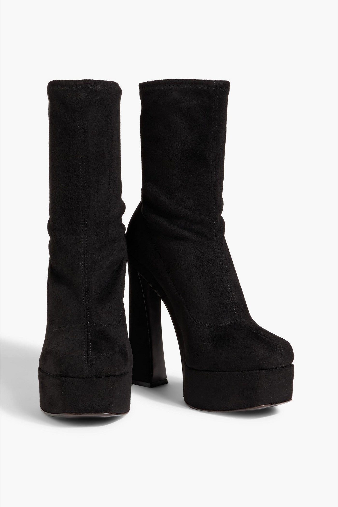 Giuseppe Zanotti Aureliee 100 Brushed Platform Ankle Boots Black Women's