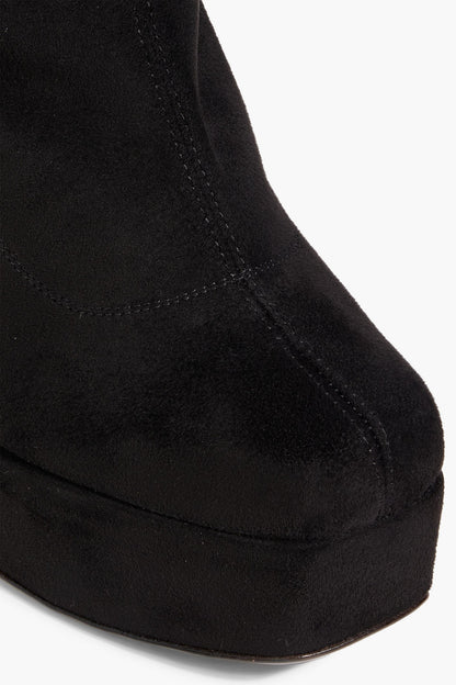 Giuseppe Zanotti Aureliee 100 Brushed Platform Ankle Boots Black Women's