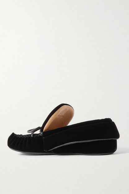 Jw Anderson Embellished Suede Loafers Black Women's