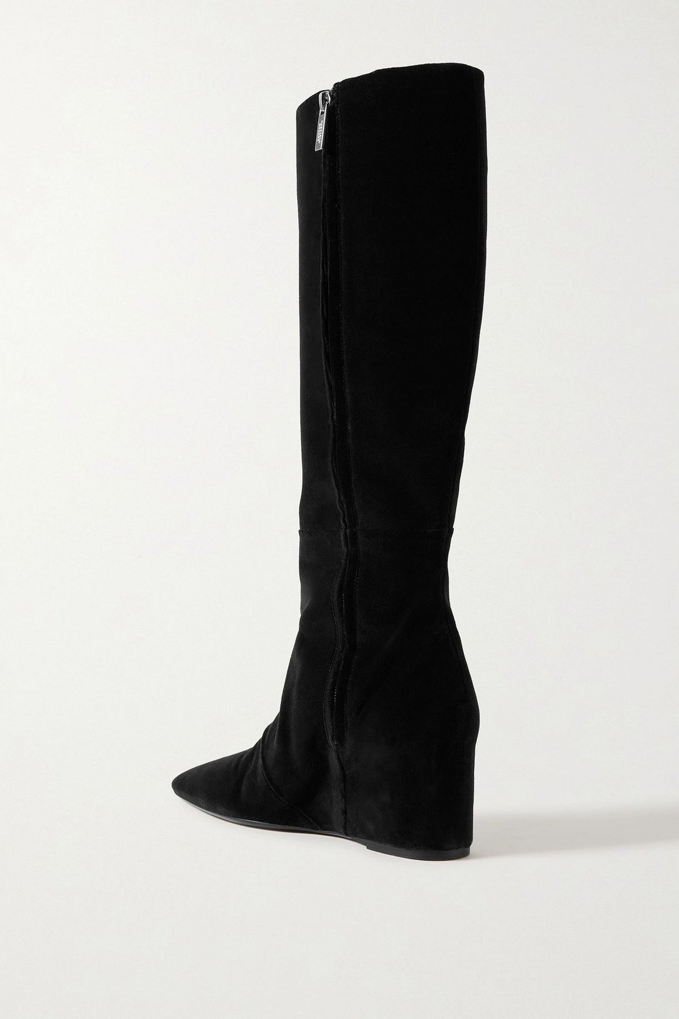 Gabriela Hearst Remedios Velvet Wedge Knee Boots Black Women's