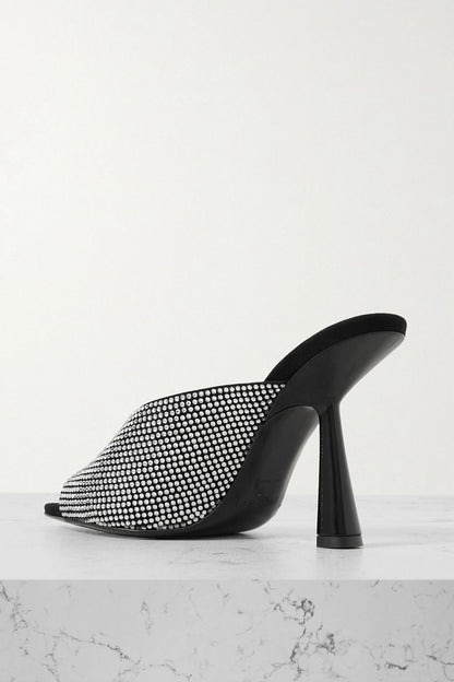 Jimmy Choo Maryanne Crystal-Embellished Suede Pumps Black Women's