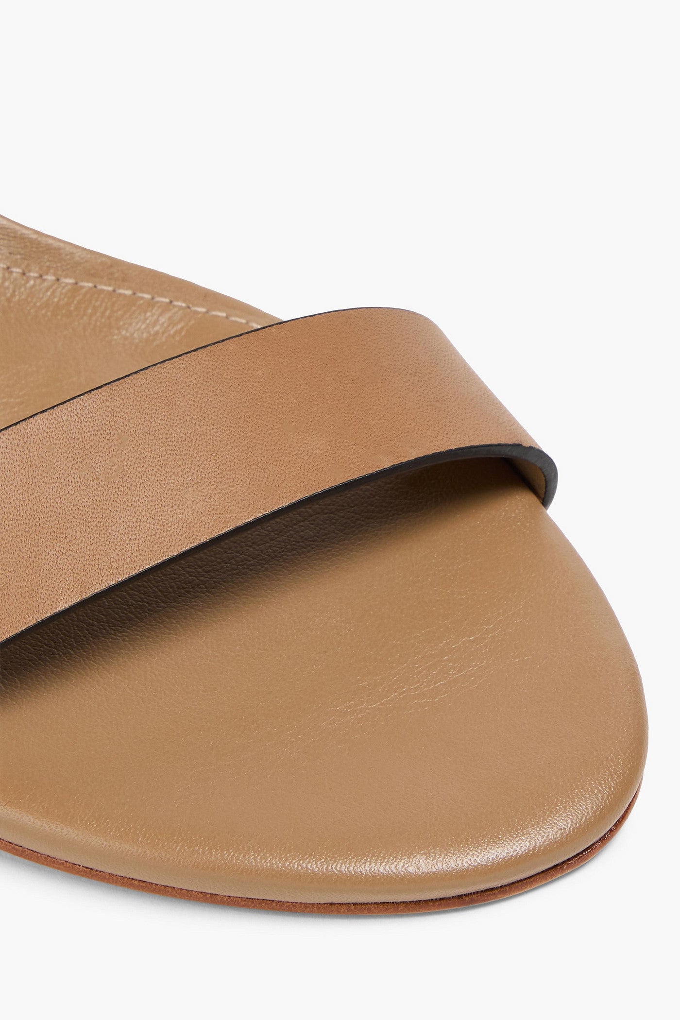 Farm Rio Leather Wedge Mules Taupe Women's