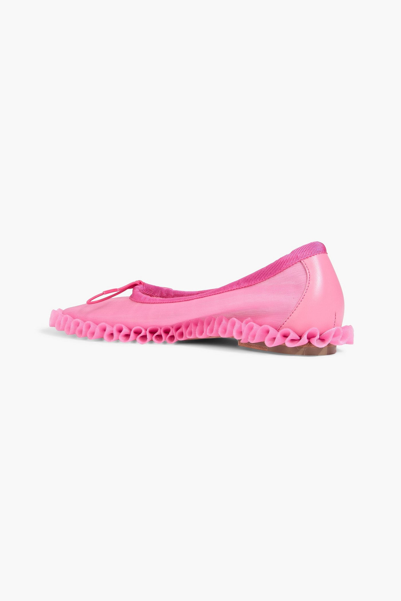 Simone Rocha Ruffled Mesh Ballet Flats Pink Women's