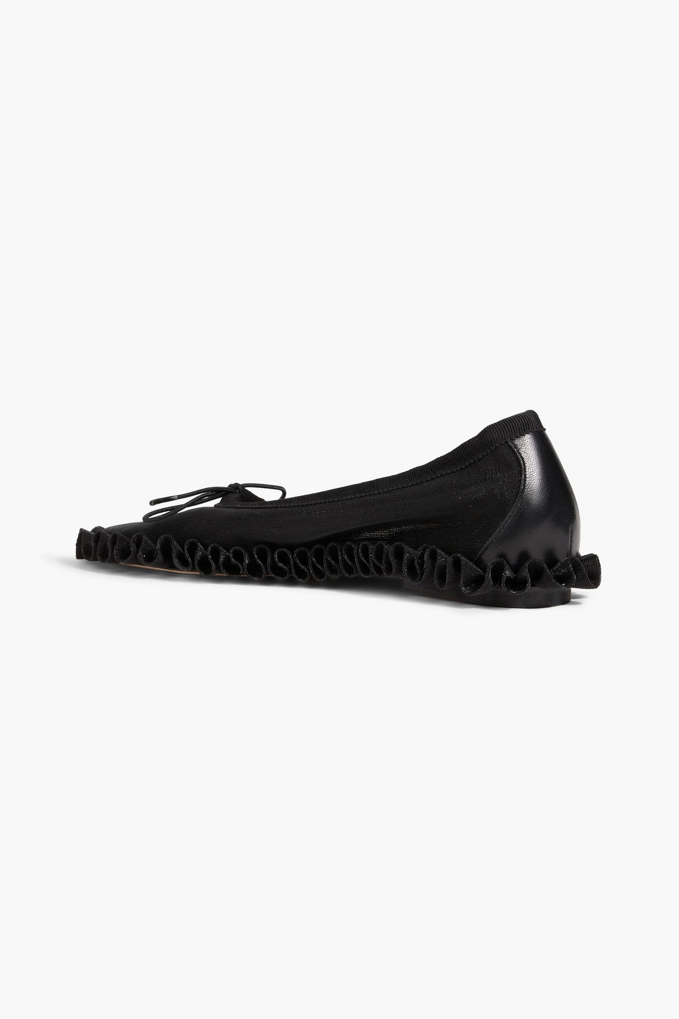 Simone Rocha Tutu Frill Ruffled Mesh Ballet Flats Black Women's