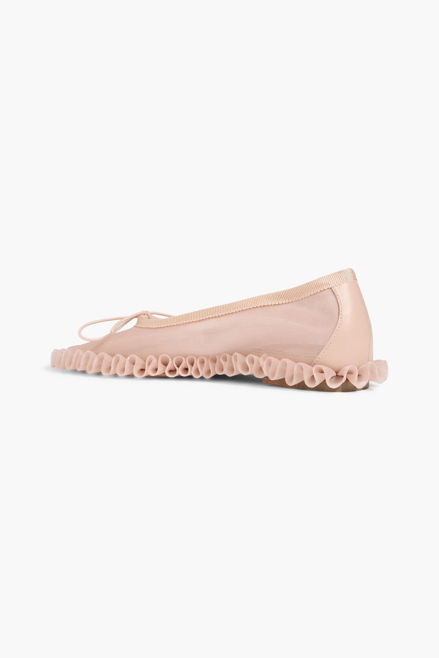 Simone Rocha Tutu Frill Ruffled Mesh Ballet Flats Blush Women's