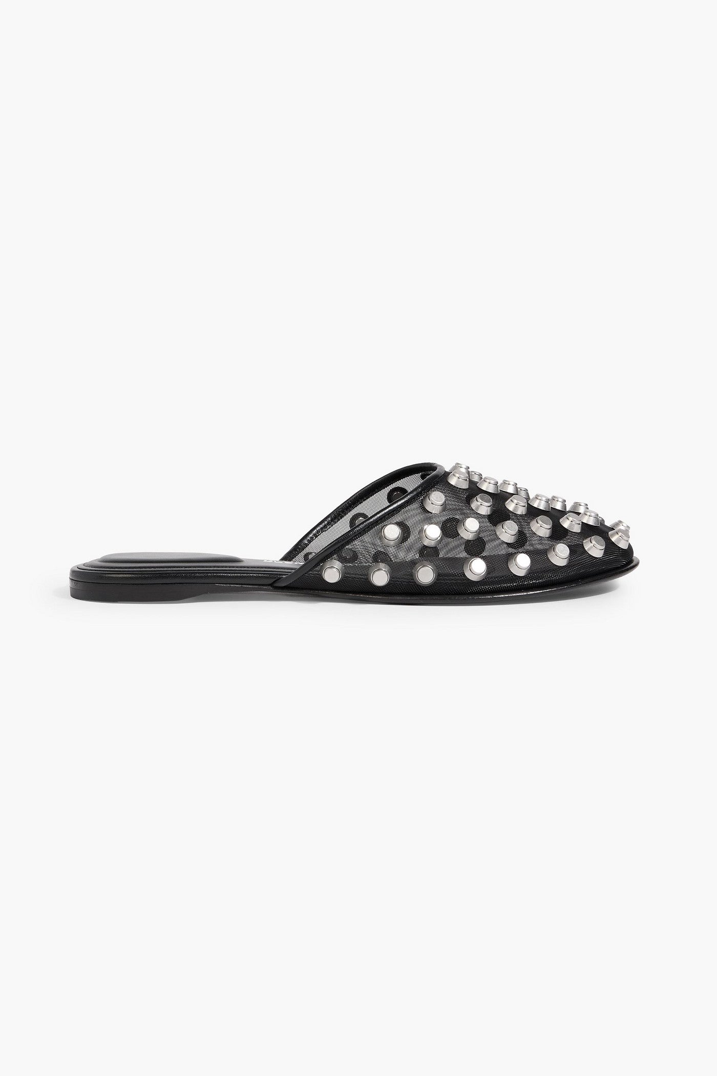 Alexander Wang Rhodes Studded Mesh Slippers Black Women's