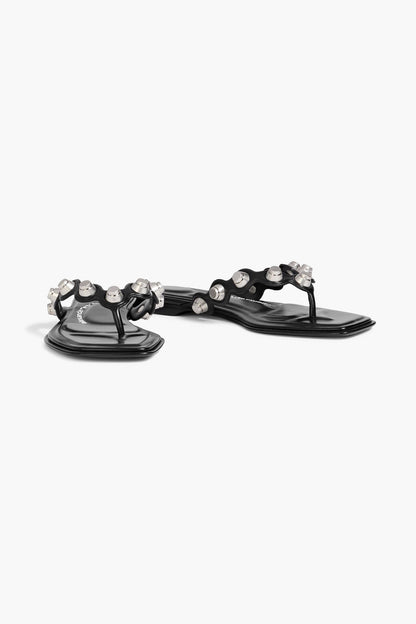 Alexander Wang Riot 85 Studded Leather Sandals Black Women's
