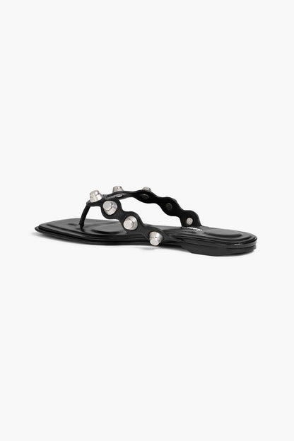 Alexander Wang Riot 85 Studded Leather Sandals Black Women's