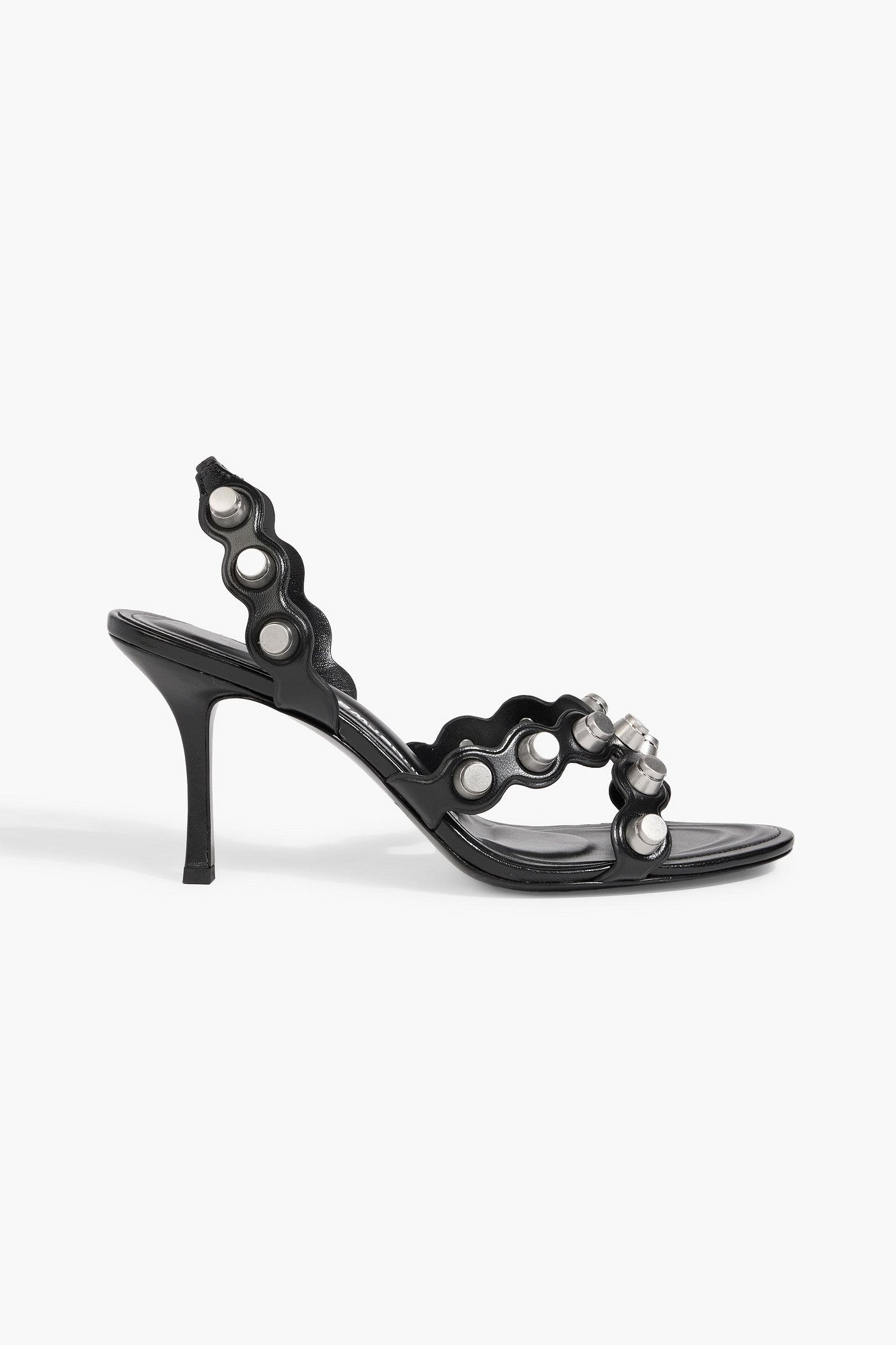 Alexander Wang Riot 85 Embellished Leather Slingback Sandals Black Women's