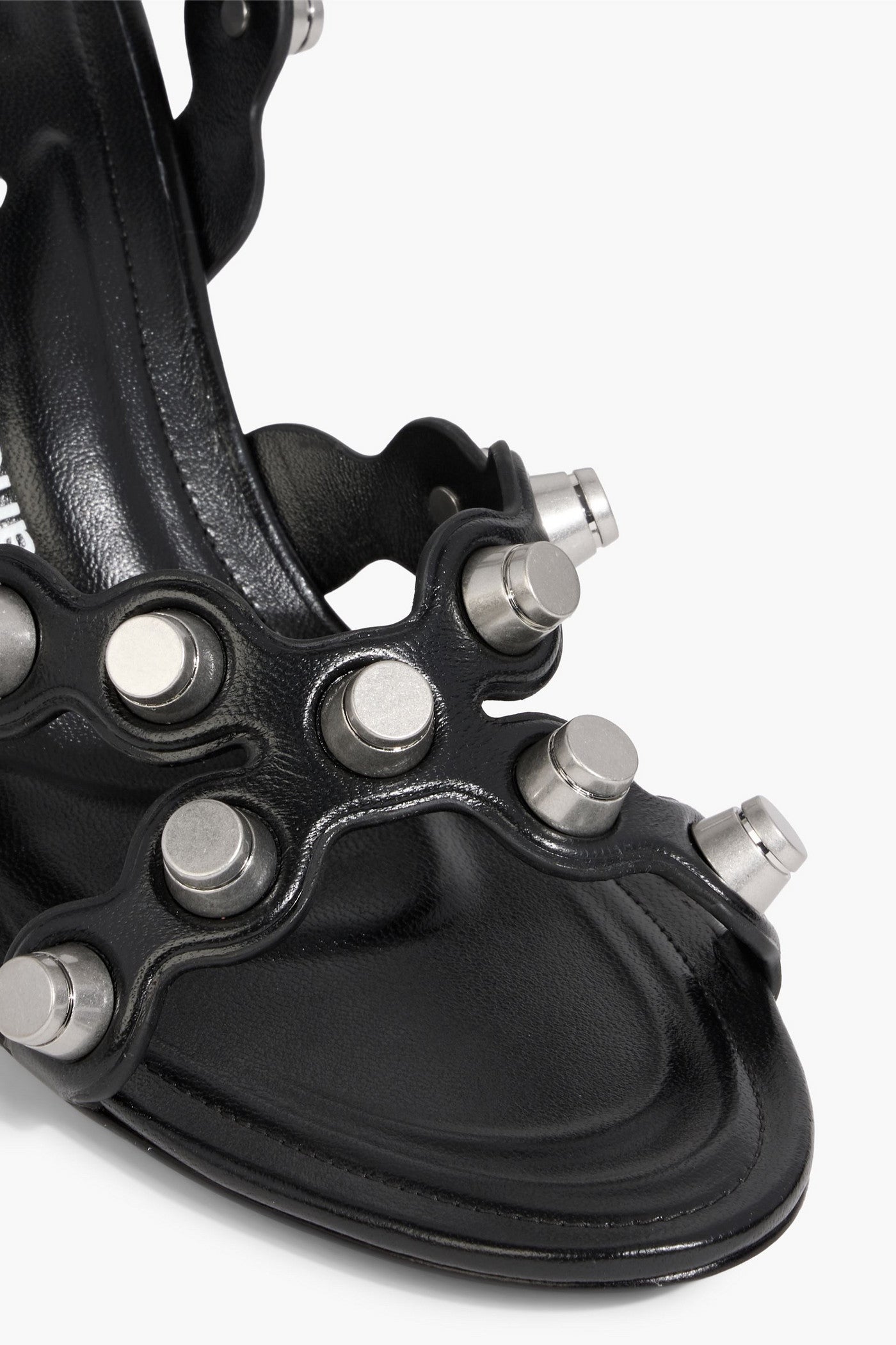 Alexander Wang Riot 85 Embellished Leather Slingback Sandals Black Women's