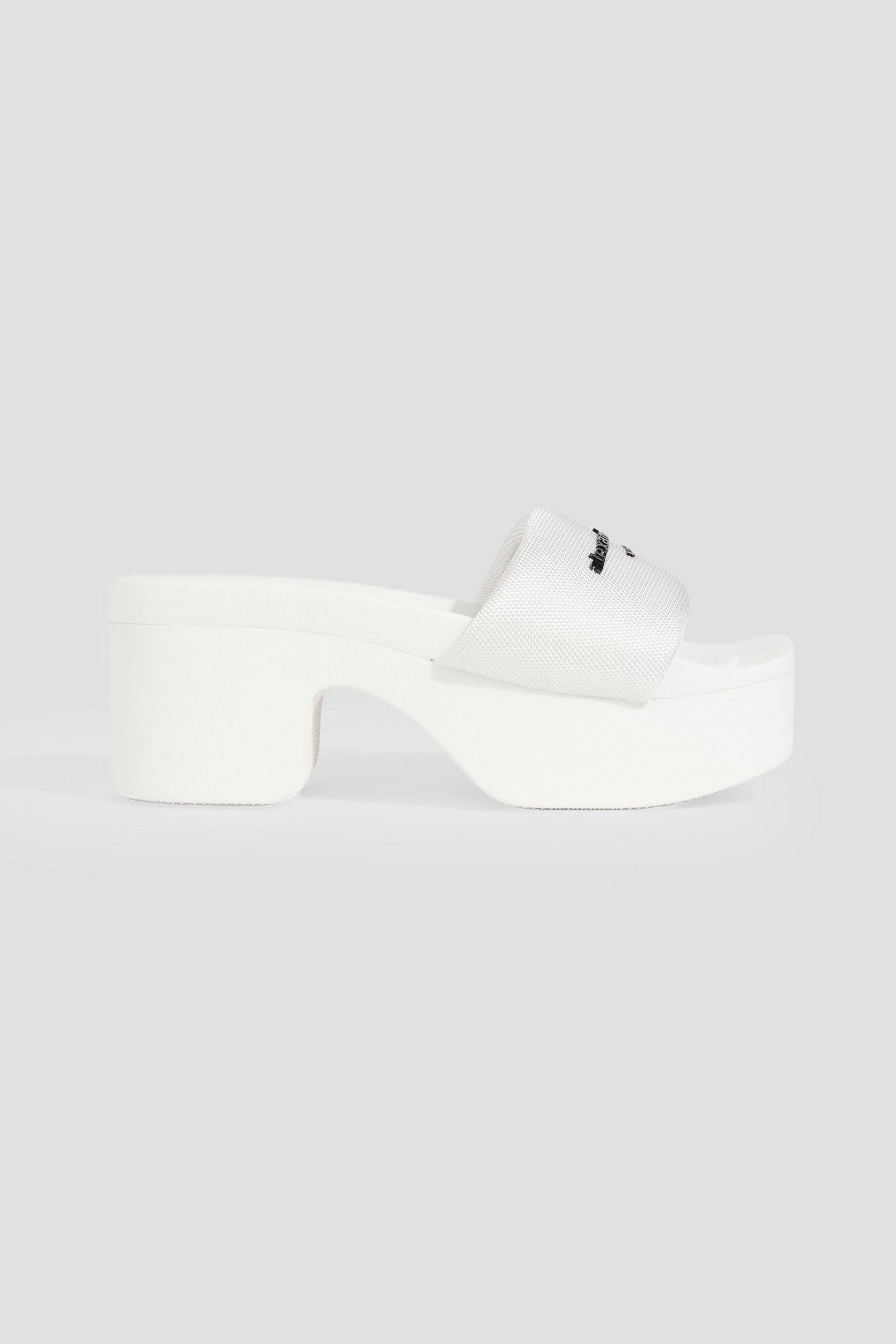 Alexander Wang Canvas Platform Mules White Women's