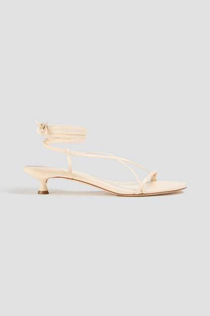 Aeyde Paige Leather Sandals Cream Women's