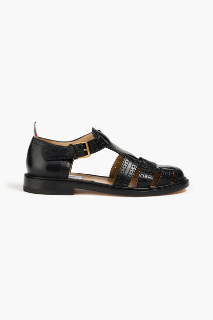 Thom Browne Leather Sandals Black Women's