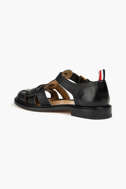 Thom Browne Leather Sandals Black Women's