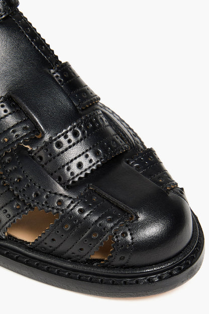 Thom Browne Leather Sandals Black Women's
