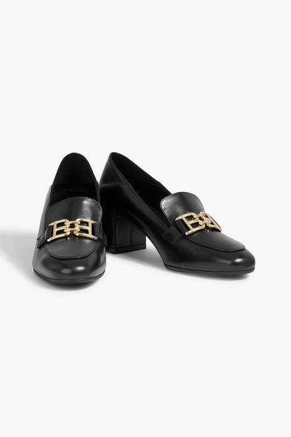 Bally Belka Embellished Leather Pumps Black Women's
