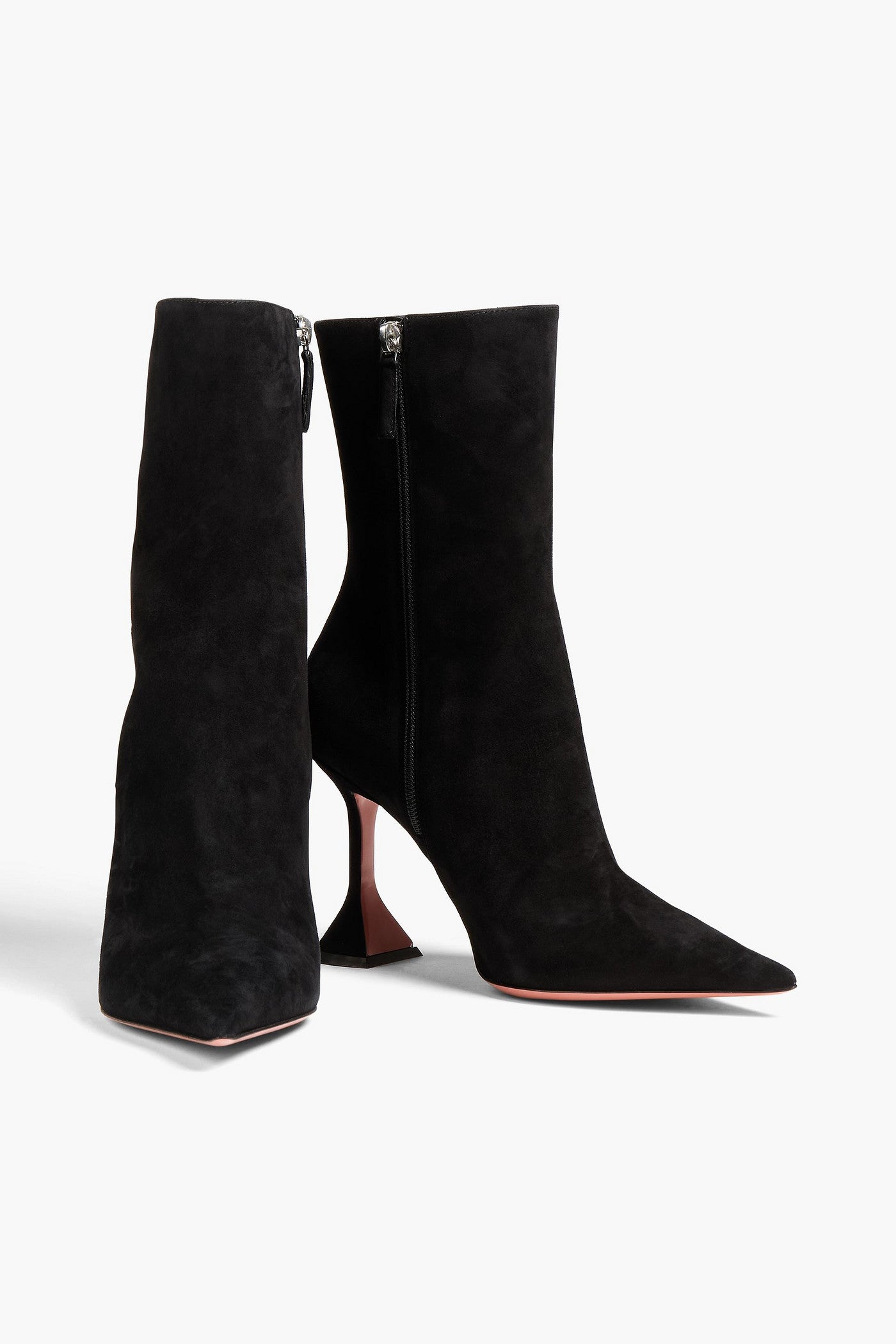 Amina Muaddi Giorgia Studded Ankle Boots Black Women's