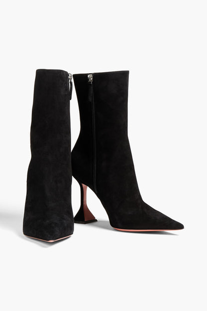 Amina Muaddi Giorgia Studded Ankle Boots Black Women's