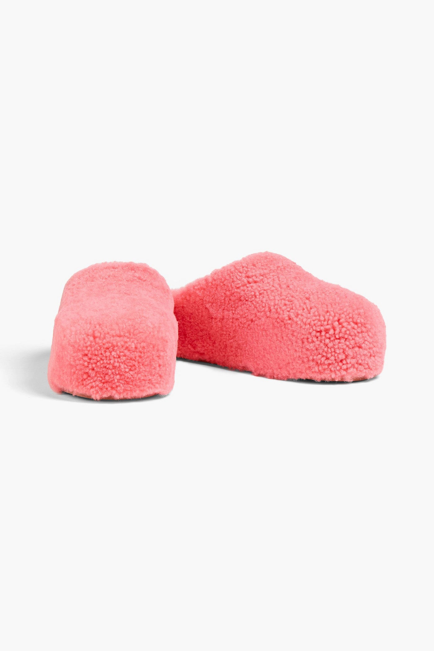 Amina Muaddi Giuly Shearling Slippers Bubblegum Women's