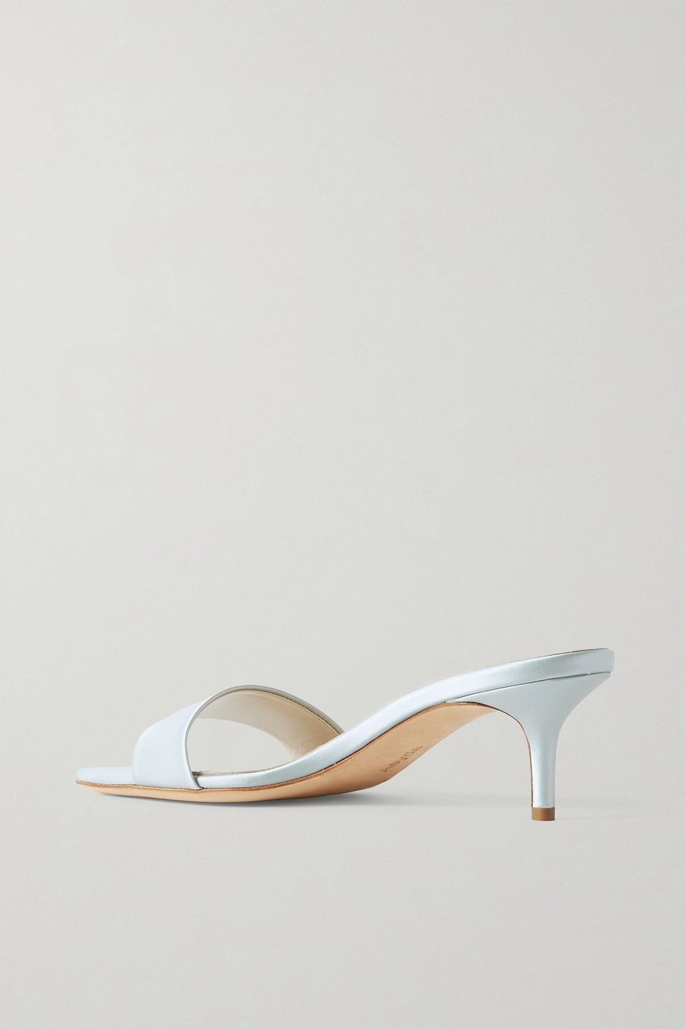 Aeyde Ilvy Satin Mules Sky Blue Women's