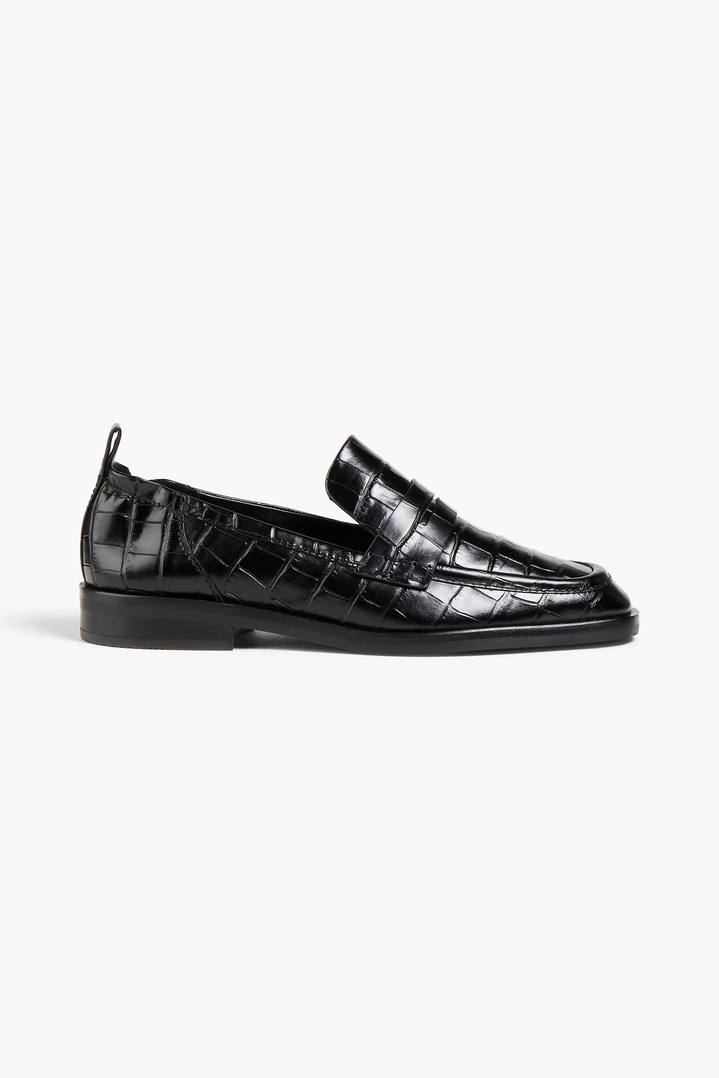 3.1 Phillip Lim Alexa Croc-Effect Leather Loafers Black Women's
