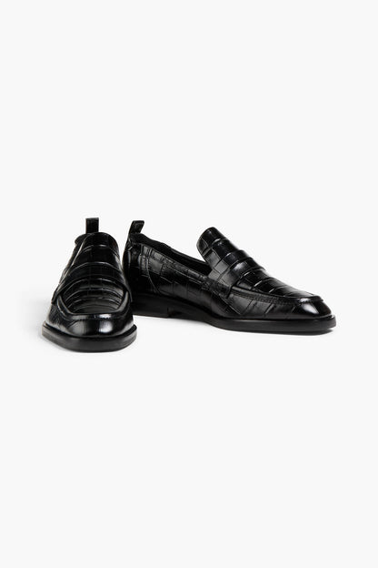 3.1 Phillip Lim Alexa Croc-Effect Leather Loafers Black Women's