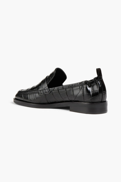 3.1 Phillip Lim Alexa Croc-Effect Leather Loafers Black Women's