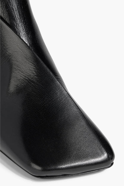 Jil Sander Leather Ankle Boots Black Women's