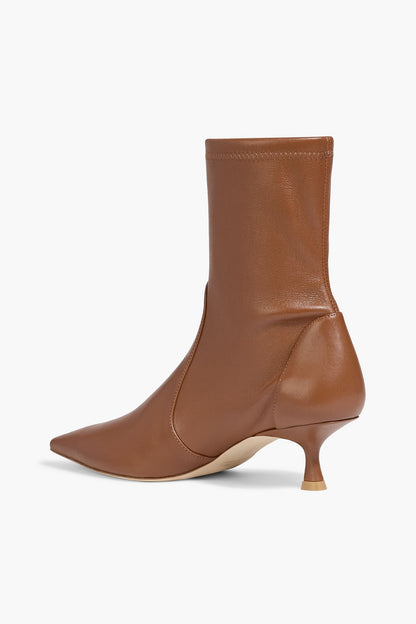 Stuart Weitzman Naomi 50 Leather Ankle Boots Brown Women's