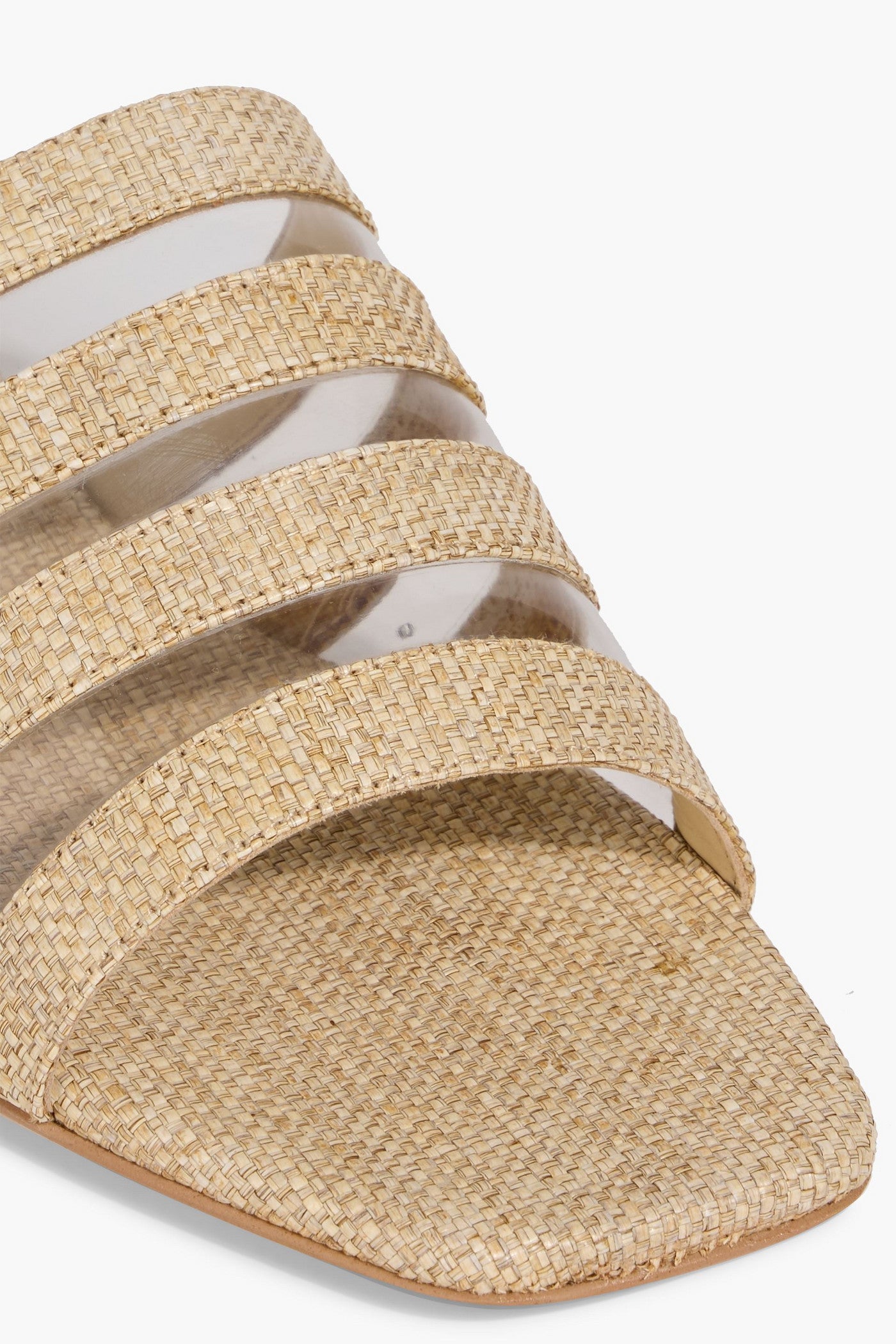 Cult Gaia Sarelle Raffia And Pvc Sandals Beige Women's