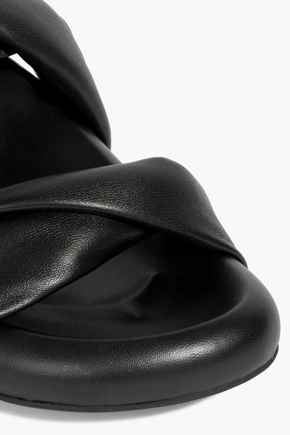 Marni Twisted Padded Leather Slingback Sandals Black Women's