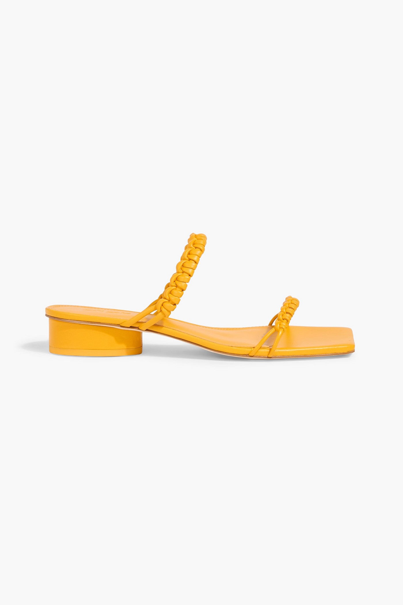 Cult Gaia Milo Woven Leather Mules Marigold Women's