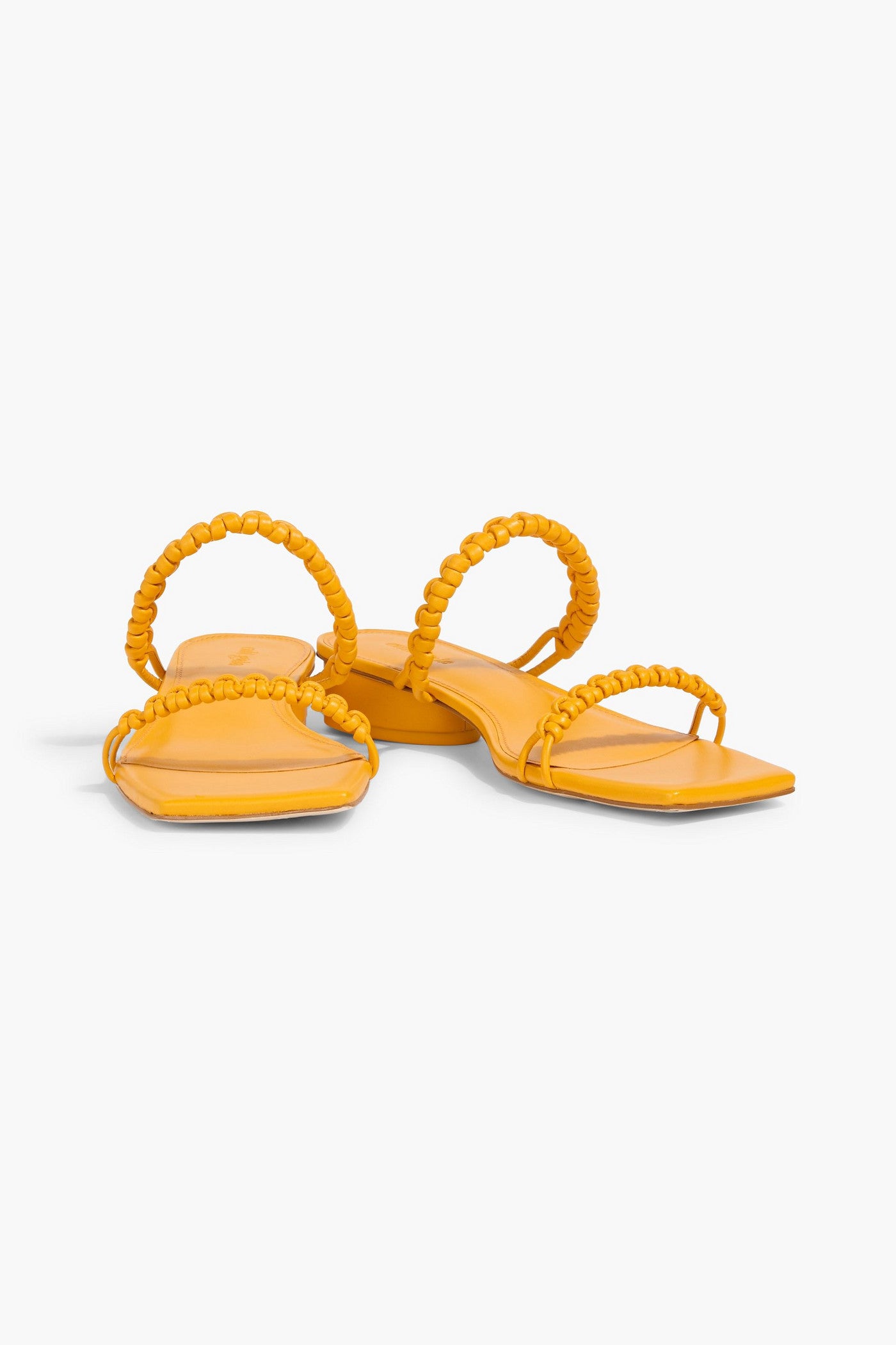 Cult Gaia Milo Woven Leather Mules Marigold Women's